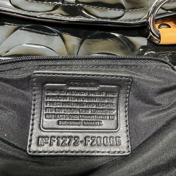 Coach Peyton Black Embossed Patent Leather with Leather trim #20065 - Picture 16 of 16